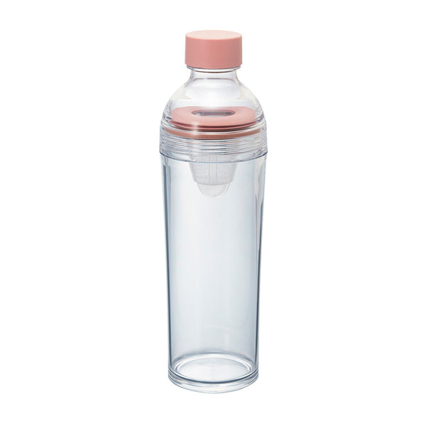 Hario Filter In Bottle Portable Cold Brew Tea Bottle - Smokey Pink (400ml)