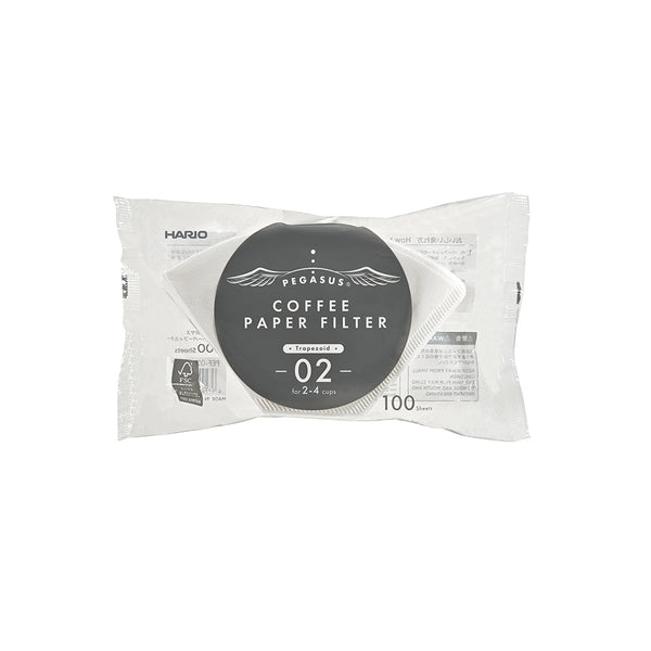 Hario Pegasus Filter Papers - Size 02 - White  (100-Pack)